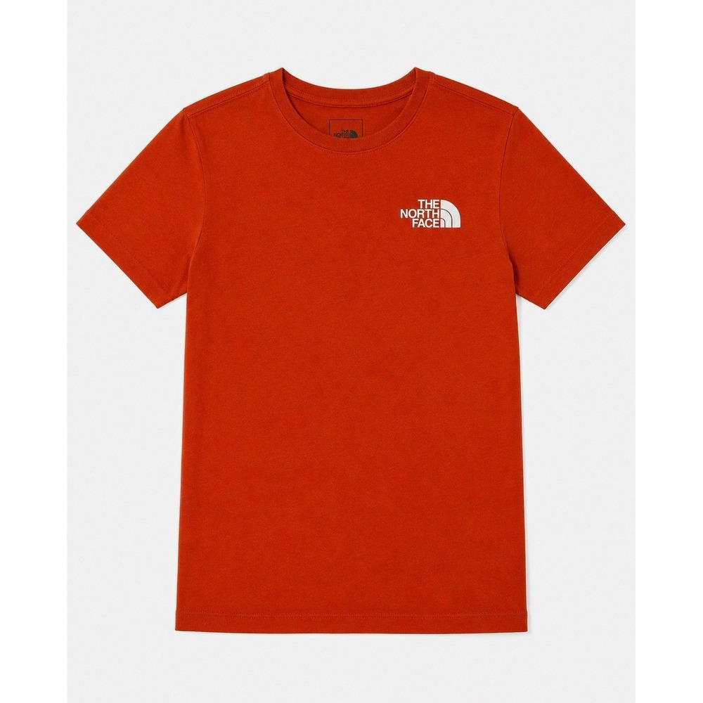 The North Face Men's Orange Graphic Logo Crew Neck Short Sleeve T-Shirt Size S